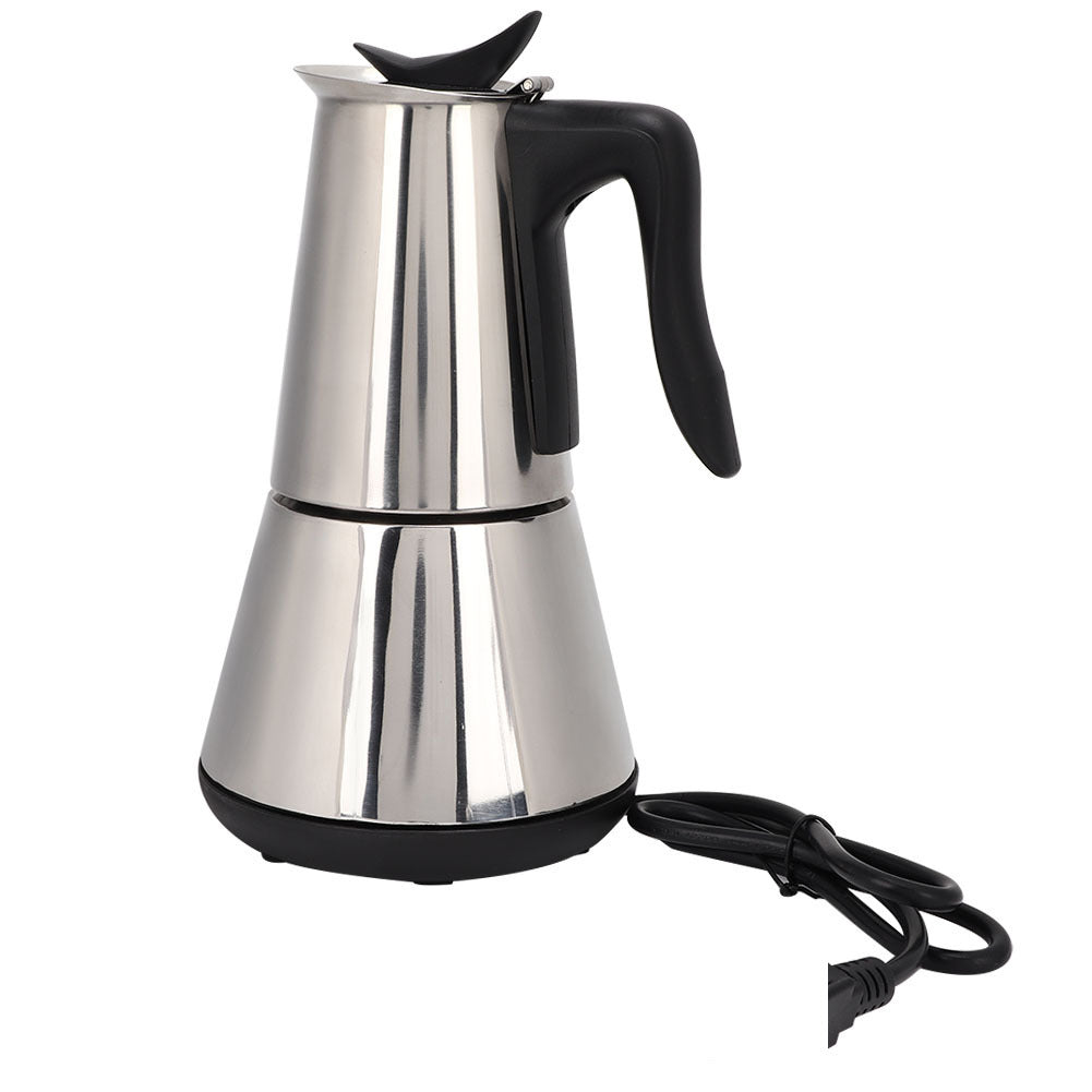 Electric Moka Pot stainless steel Electric Moka Express Coffee Maker 6-Cup 300ML