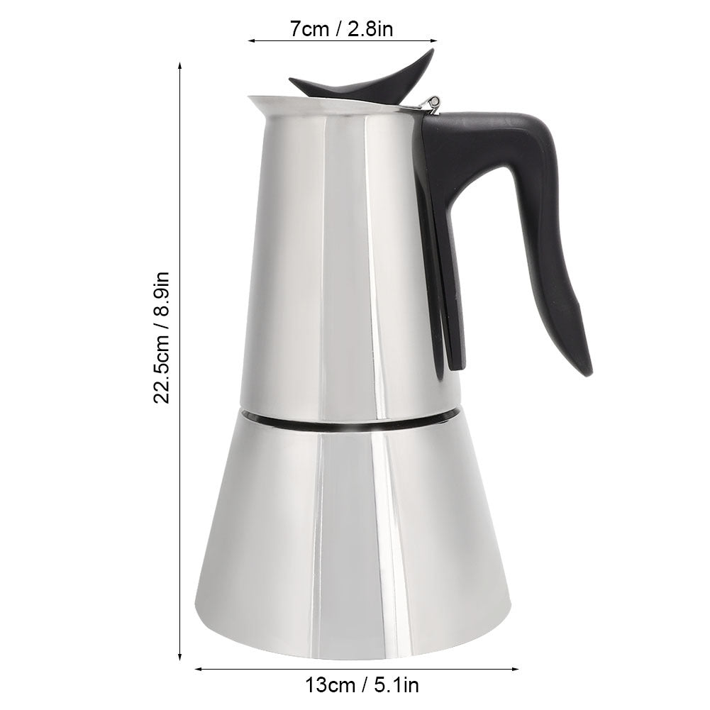 Electric Moka Pot stainless steel Electric Moka Express Coffee Maker 6-Cup 300ML