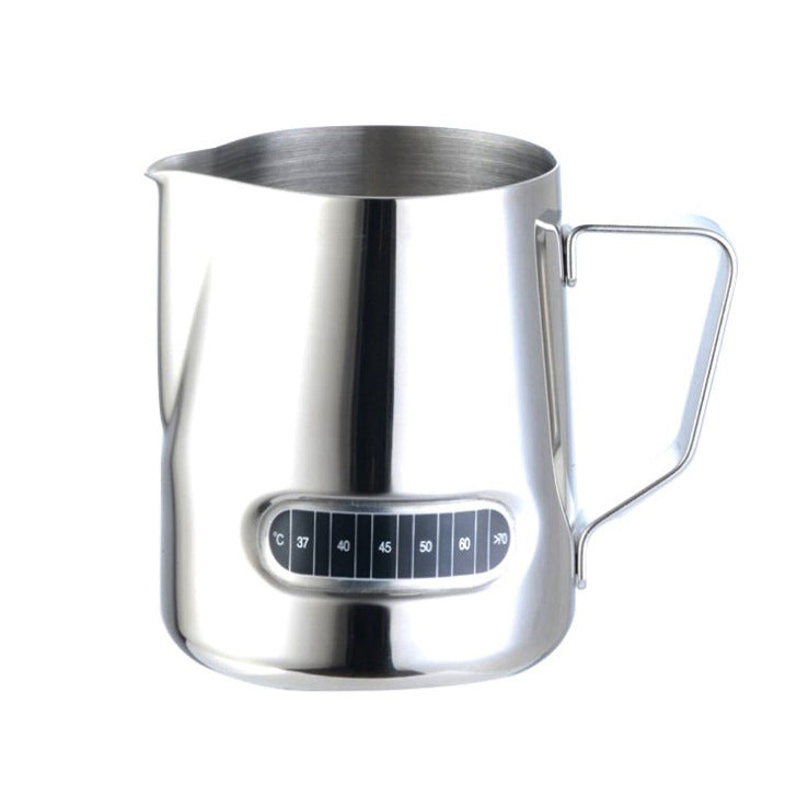 Milk Frothing Jug with Built-In Thermometer Stainless Steel 600ML