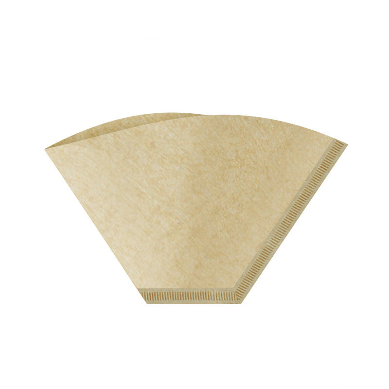 Unbleached Coffee paper Filter, Fan-shaped Brown Paper Pour Over Filters 2-4 Cup