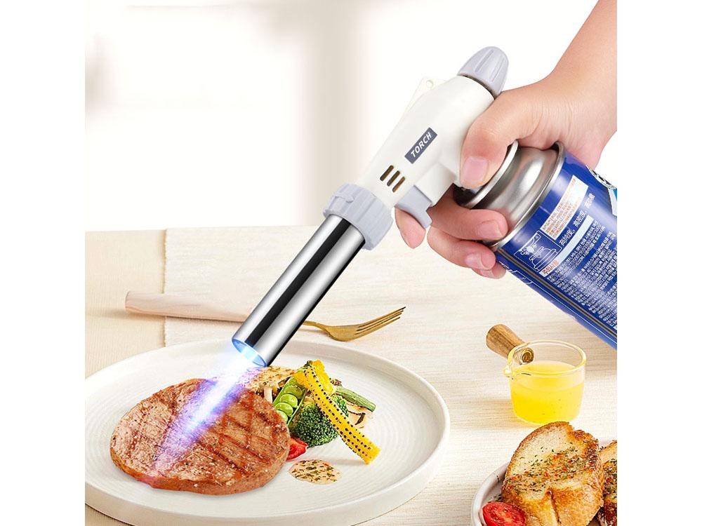 Multi-Purpose Butane Gas Torch - Adjustable Flame for BBQ, Baking, and Outdoor Use