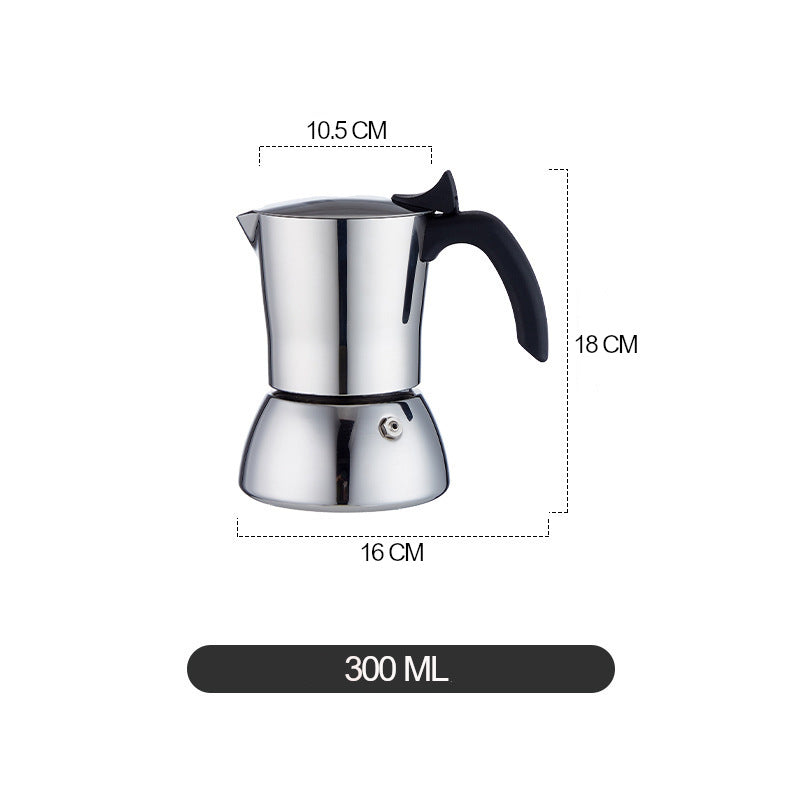 300ML Stovetop Coffee Maker Stainless Steel Moka Express