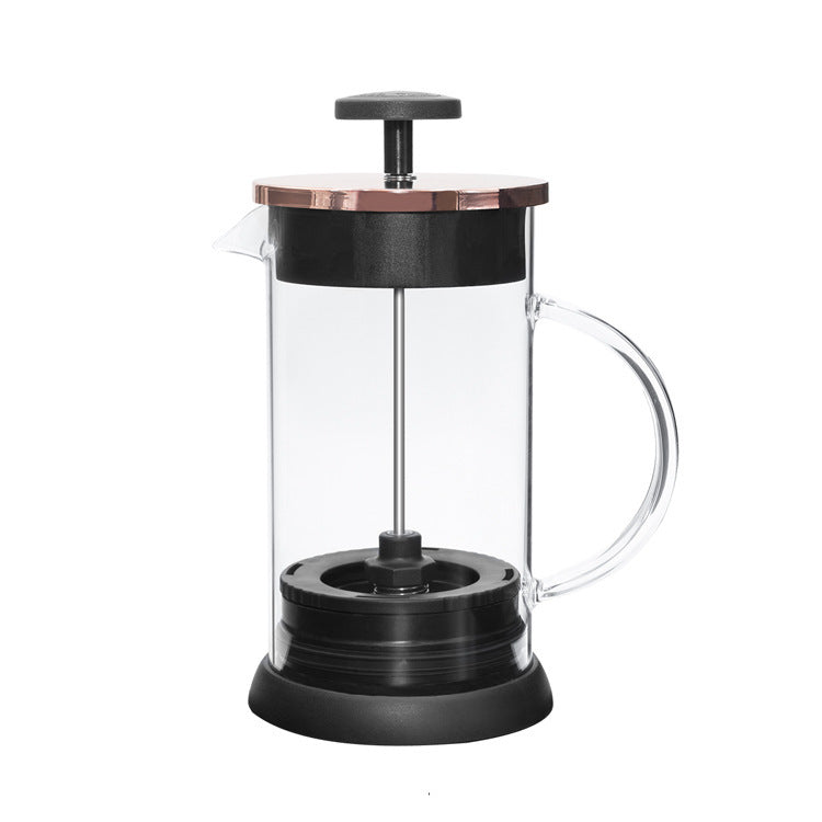 Glass French Press Coffee Maker with Double Stainless Steel Micro-Filter 1L