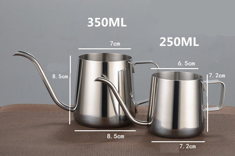 Gooseneck Kettle Stainless Steel Pour Over Coffee Pot 350ml