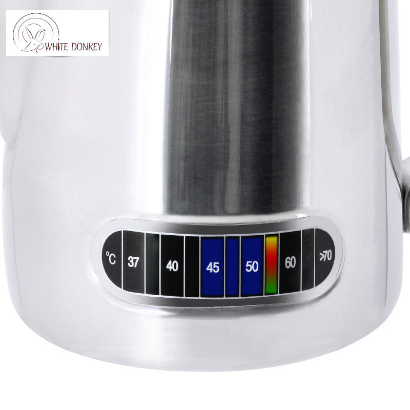 Milk Frothing Jug with Built-In Thermometer Stainless Steel 600ML