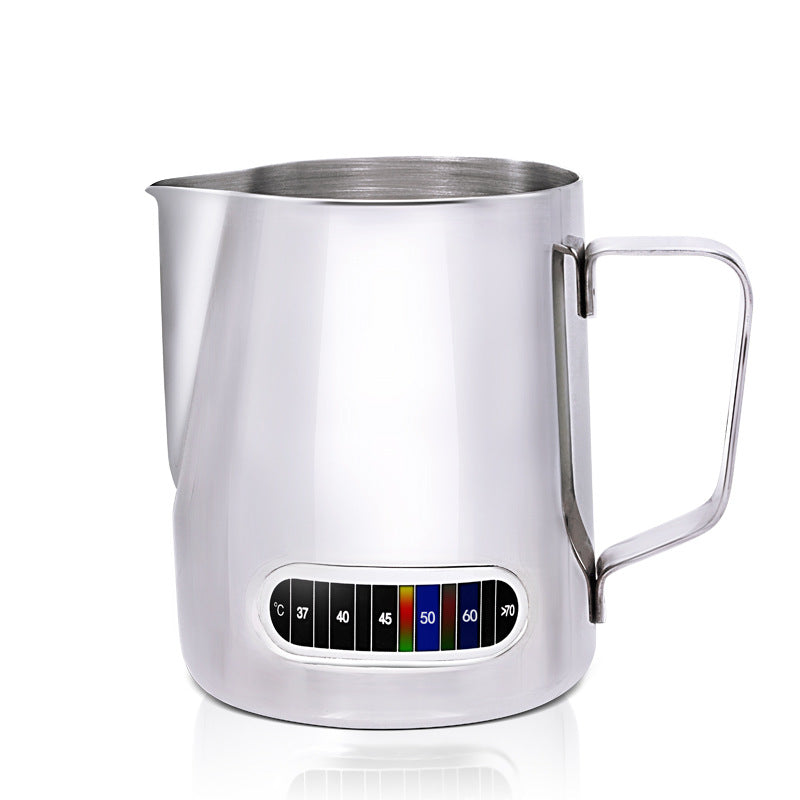 Milk Frothing Jug with Built-In Thermometer Stainless Steel 600ML