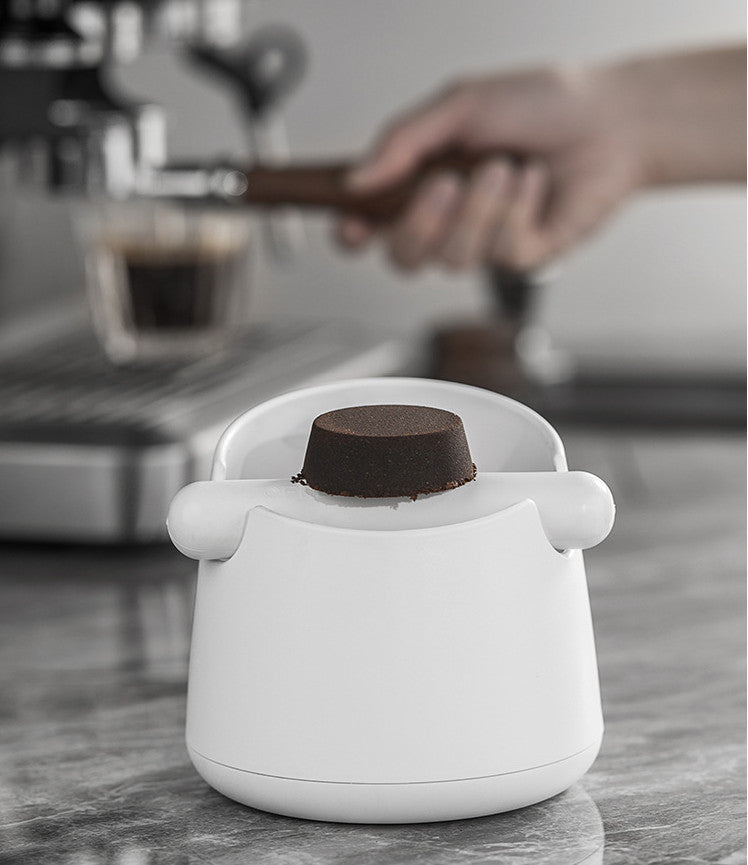 Coffee Knock Box for Barista Coffee Grind White