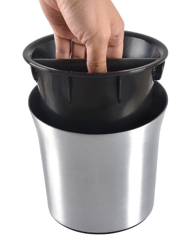 Coffee Knock Box Aluminum Dump Bin with Removable Bowl