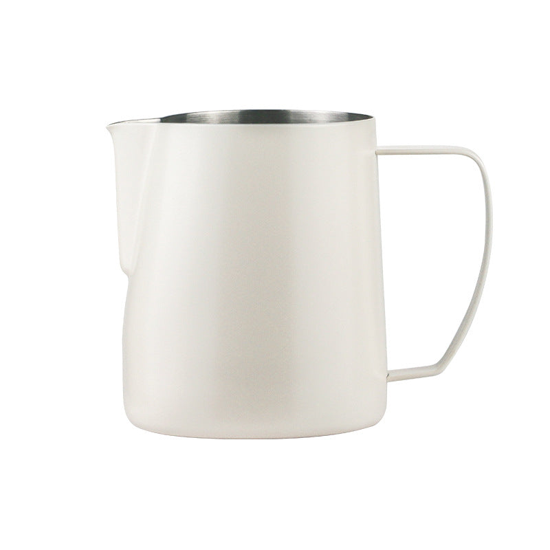 Milk Frothing Jug Stainless Steel 700ML White