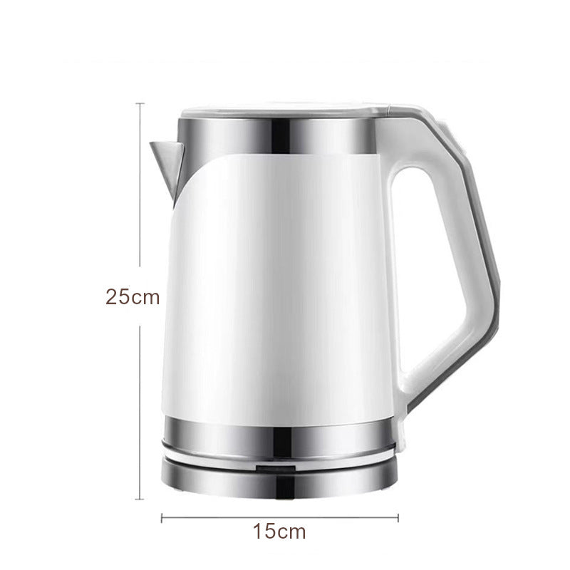 2L Double Layer Electric Kettle Cordless Stainless Steel White 1500W