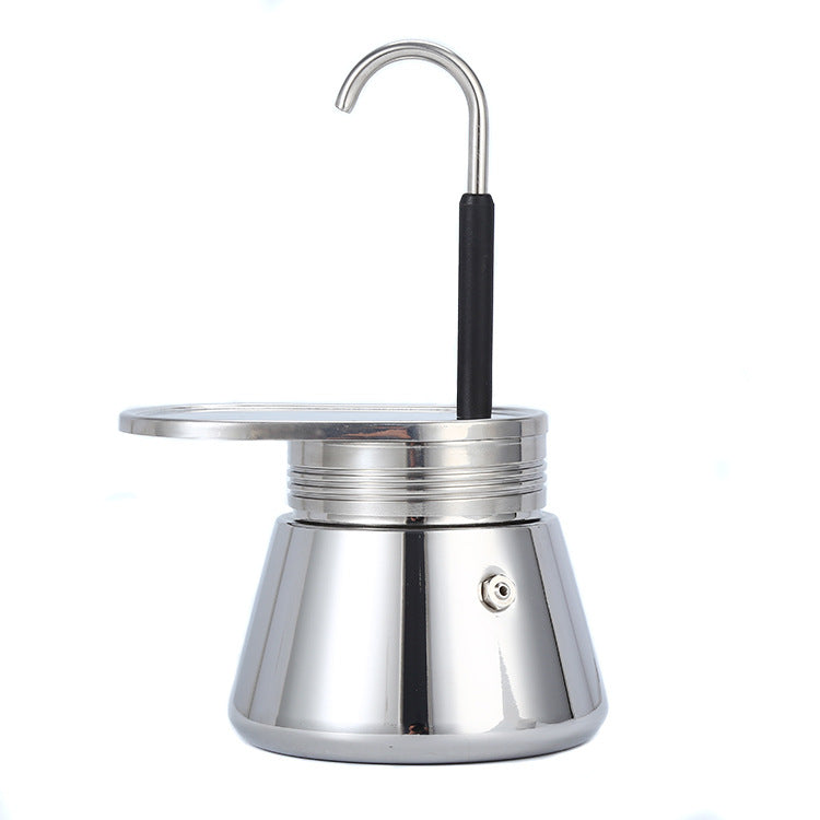 Outdoor Espresso Maker Stainless Steel Stovetop Camping Coffee Maker – 200ML