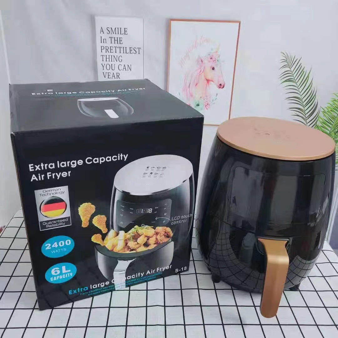 4.5L Digital Kitchen Air Fryer 1200W: Smart Touch Screen, Intelligent Timing