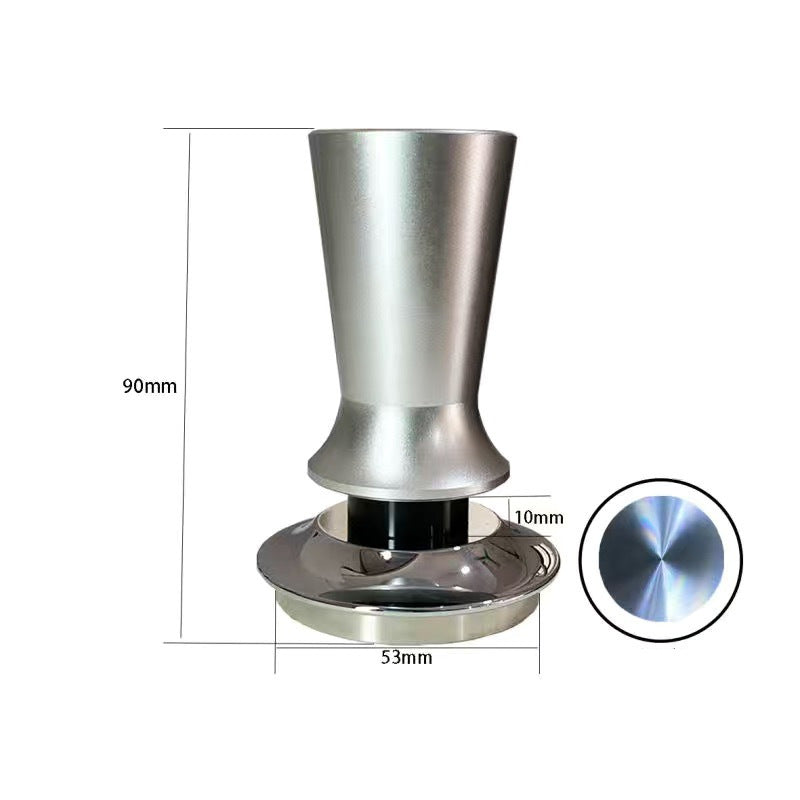 Spring Coffee Tamper with Stainless Steel Base 53mm -- Silver