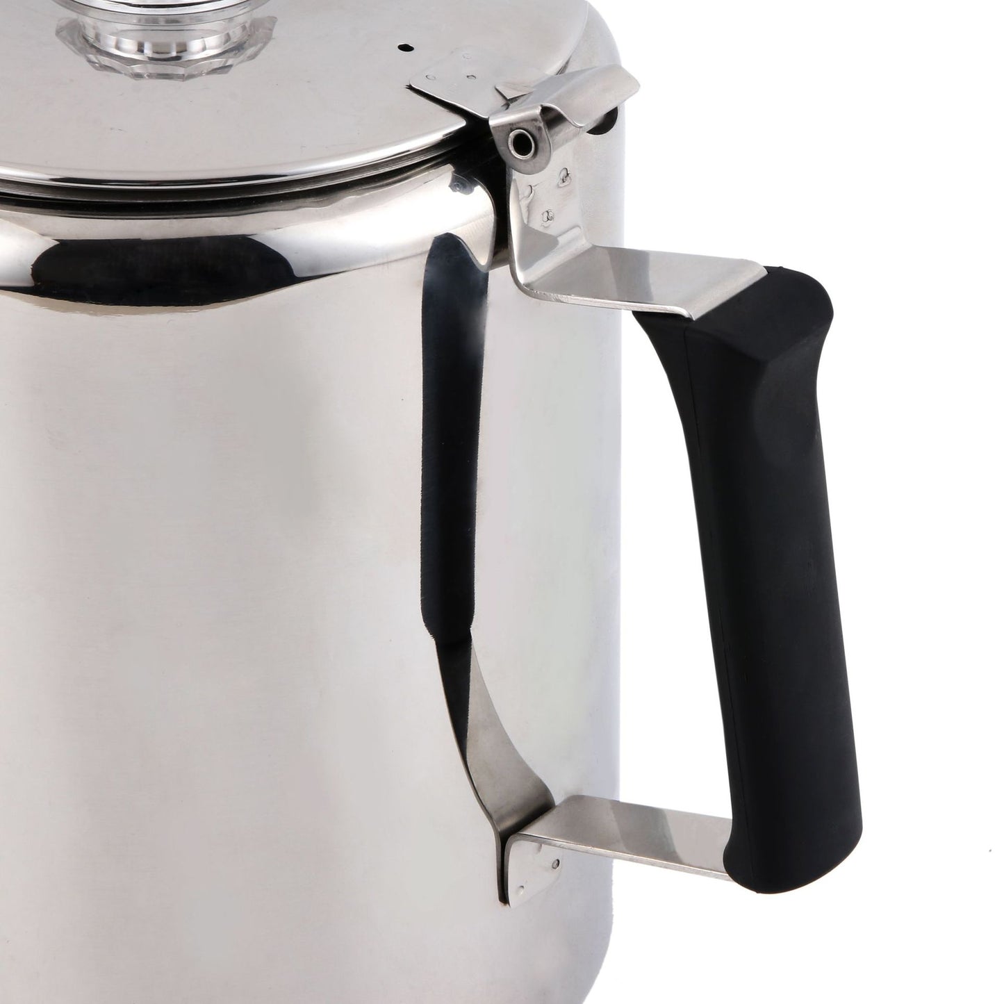 Small Outdoor Stainless Steel Percolator Coffee Maker for Camping -- 6 Cup