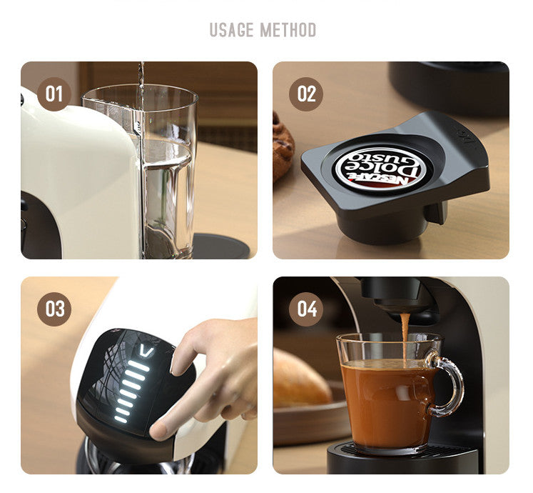 Italian Espresso Capsule Machine 3-in-1 Multi Capsule Pod Coffee Machine