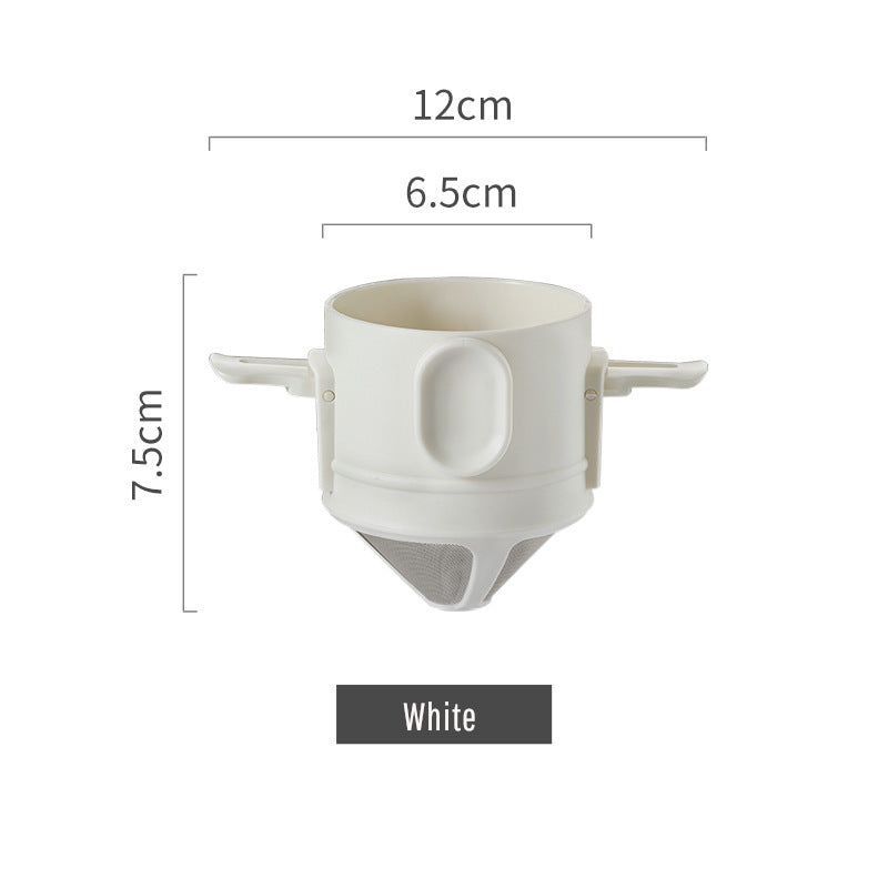 Foldable Portable Coffee Filter -- White