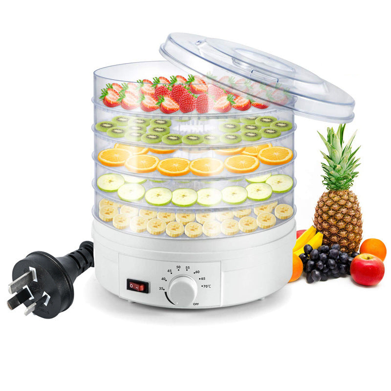 Electric Food Dehydrator Portable Fruit Vegetable Dryer Machine White