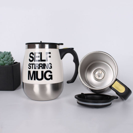 Automatic Stirring Coffee Cup Portable Auto Self Stirring Coffee Mug White 400ML