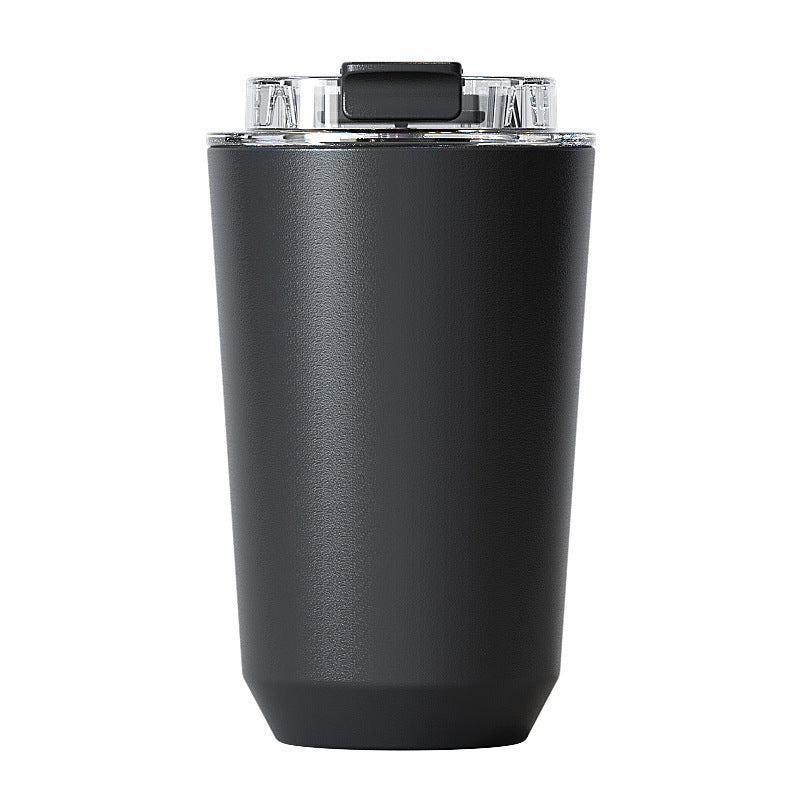 380ML Travel Insulated Coffee Cup Stainless Steel Double Wall Black