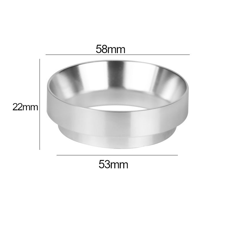 Silver Espresso Coffee Maker Dosing Ring For Portafilter Filter – 53mm Aluminum