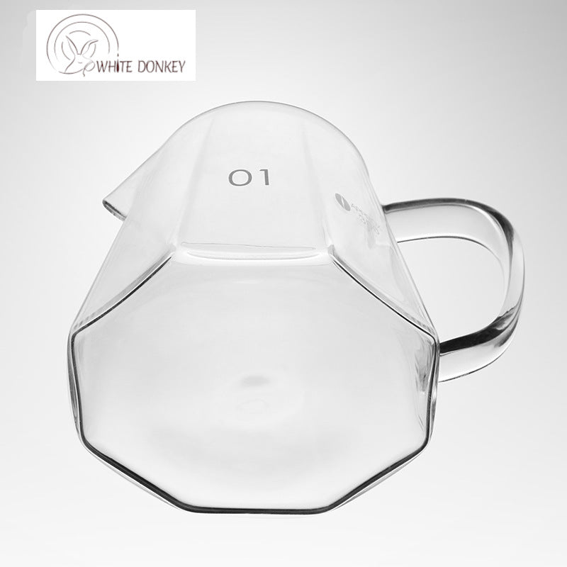 V60 Glass Coffee Range Server --  Octagon Design 450M