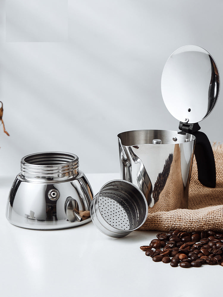 200ML Stovetop Coffee Stainless Steel Maker Moka Express