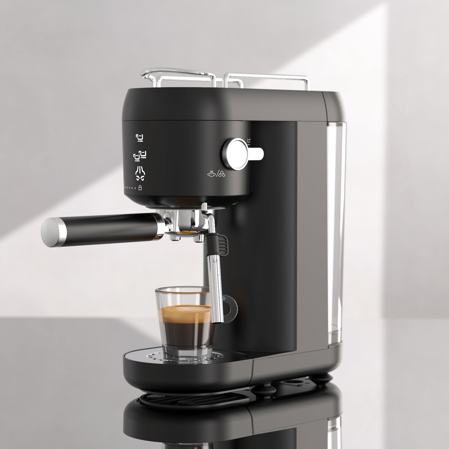 Compact Barista Espresso Machine Black 1.2L