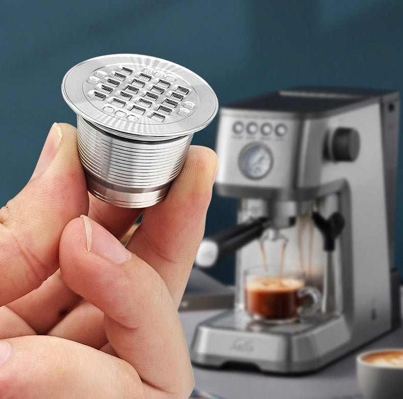 Reusable Nespresso Capsule - Stainless Steel Refillable Square Holes Capsule