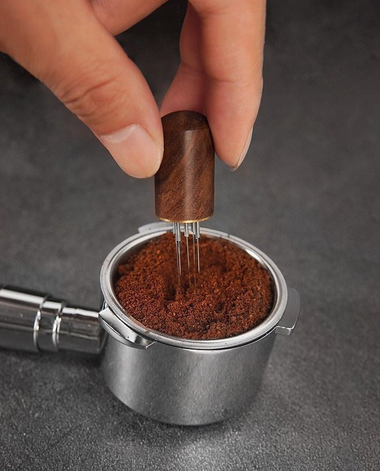 Espresso Coffee Stirrer Coffee Stirring Tool with Coffee Distributor Needle -- Black Rosewood