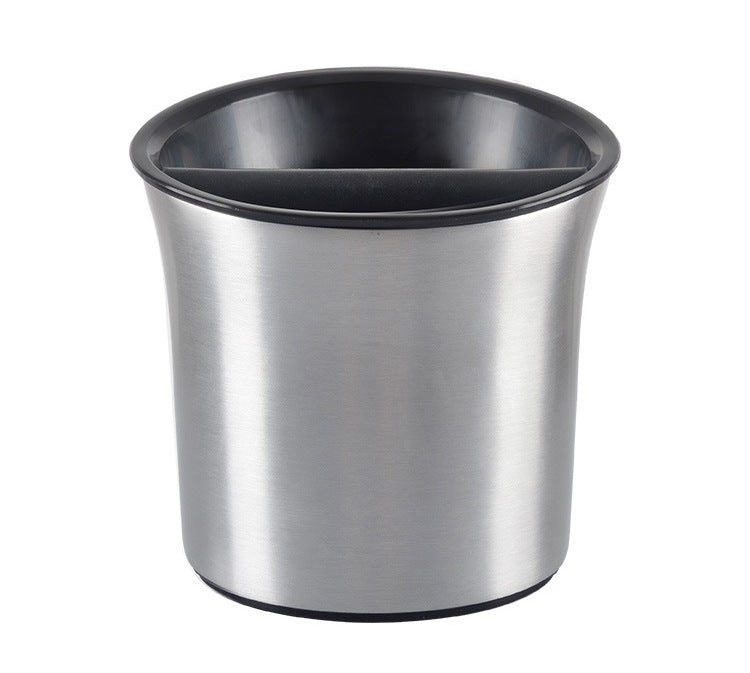 Coffee Knock Box Aluminum Dump Bin with Removable Bowl