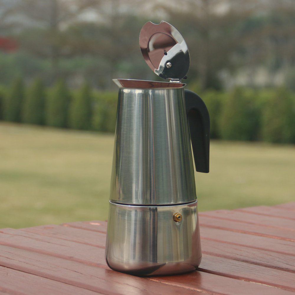 Stovetop Moka Pot Coffee Maker Stainless Steel Moka Express Espresso Maker 300ML