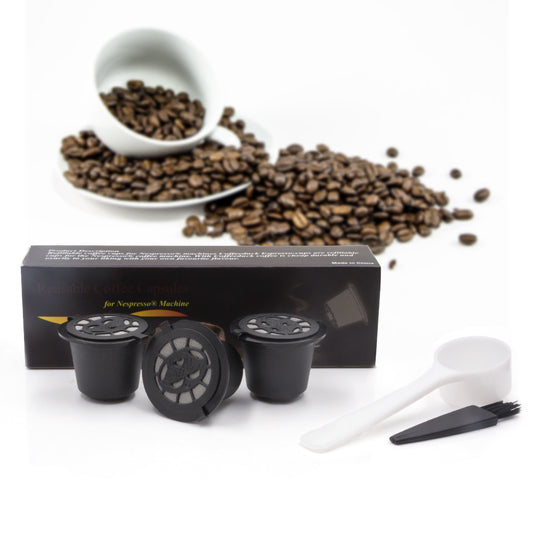 Reusable Nespresso Capsules - Refillable Coffee Capsule Cup Set x 3