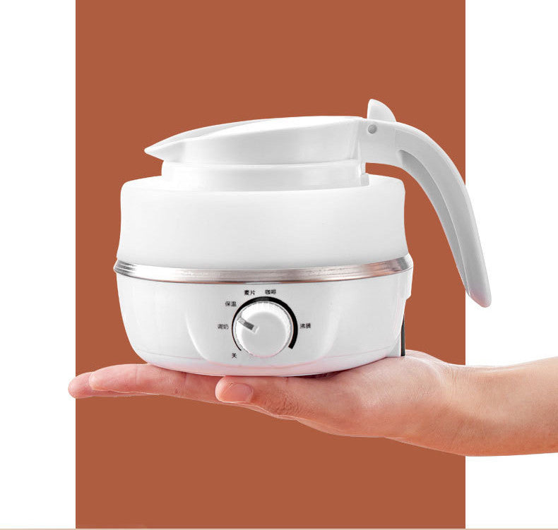 600ml Portable Travel Electric Kettle Foldable Silicone hot water kettle White