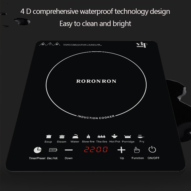 2200W Portable Induction Cooktop Black