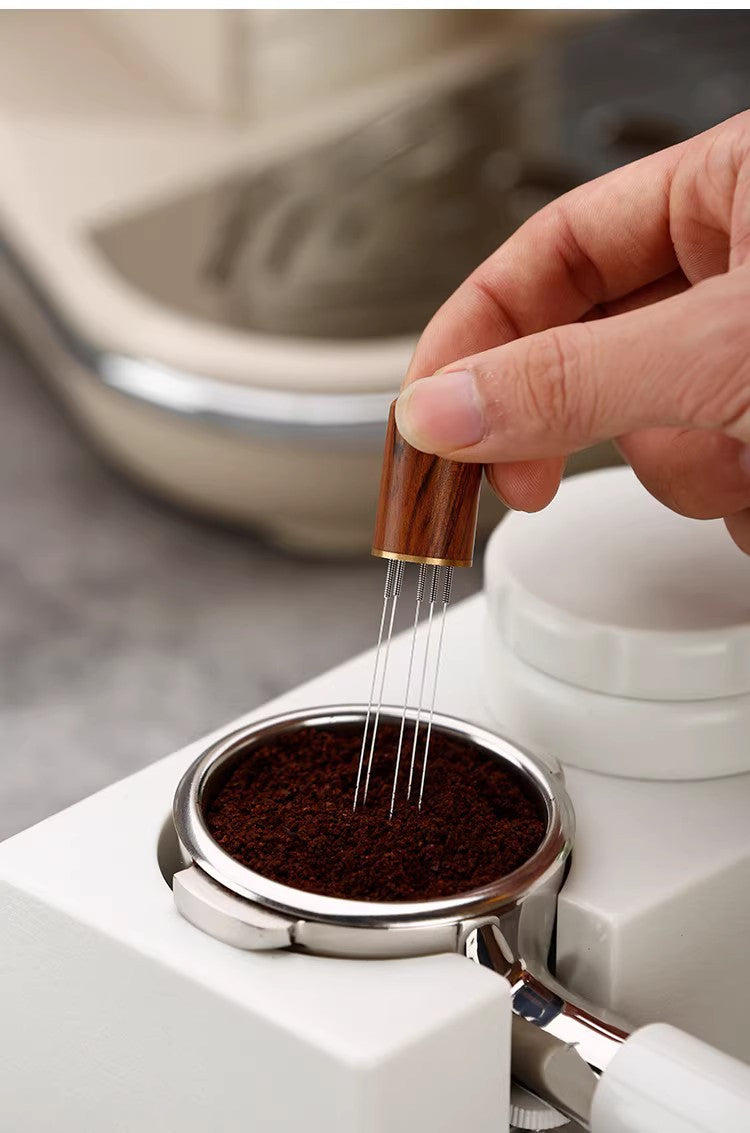 Espresso Coffee Stirrer Coffee Stirring Tool with Coffee Distributor Needle - Rosewood