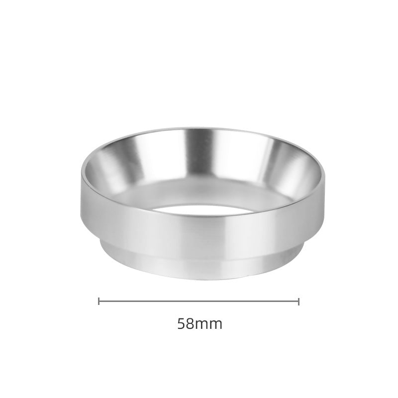 Silver Espresso Coffee Maker Dosing Ring for Portafilter Filter – 58mm Aluminum