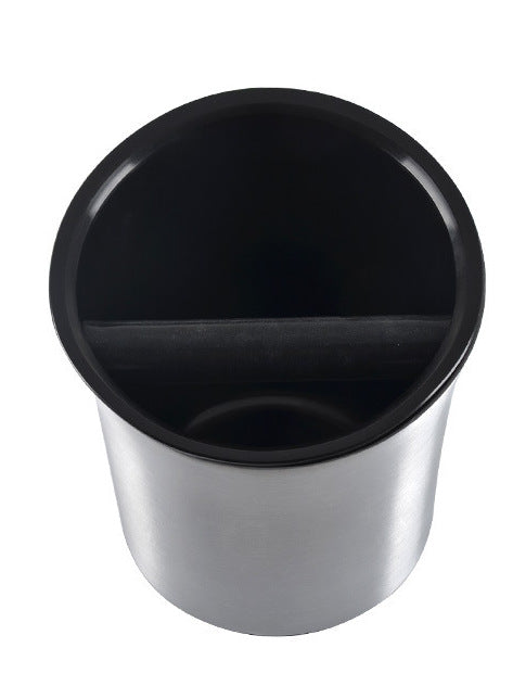 Coffee Knock Box Aluminum Dump Bin with Removable Bowl