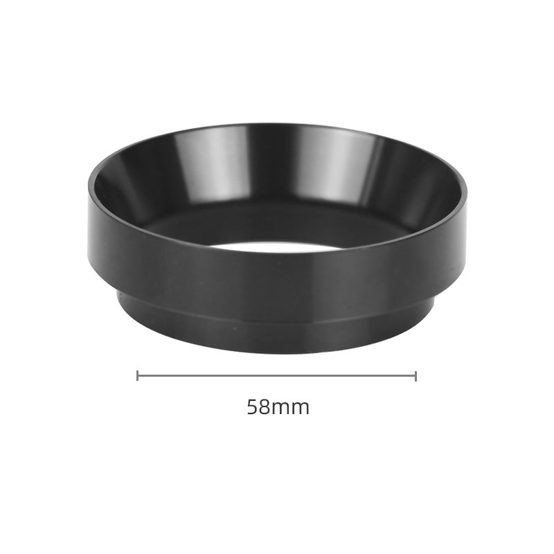 Black Espresso Coffee Maker Dosing Ring for Portafilter Filter – 58mm Aluminum