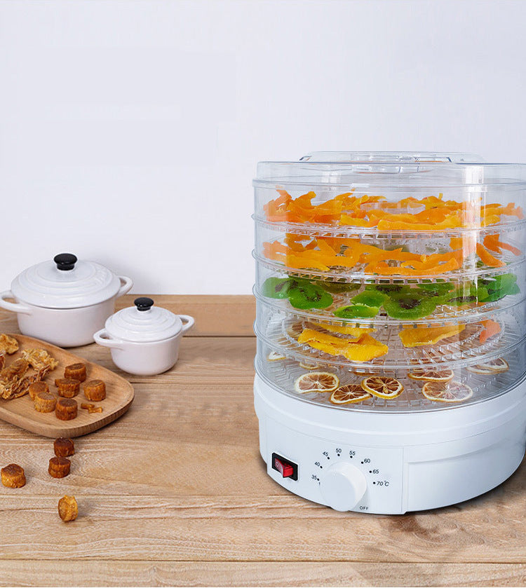 Electric Food Dehydrator Portable Fruit Vegetable Dryer Machine White