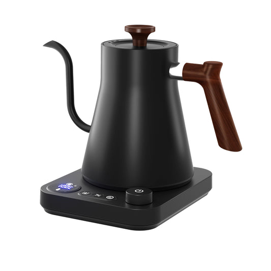 1200W Pour-over Electric Kettle Smart Gooseneck Kettle Black 1L