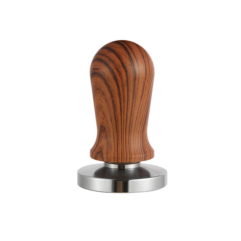 Calibrated Spring Coffee Tamper with Stainless Steel Base and Wooden Handle 58mm