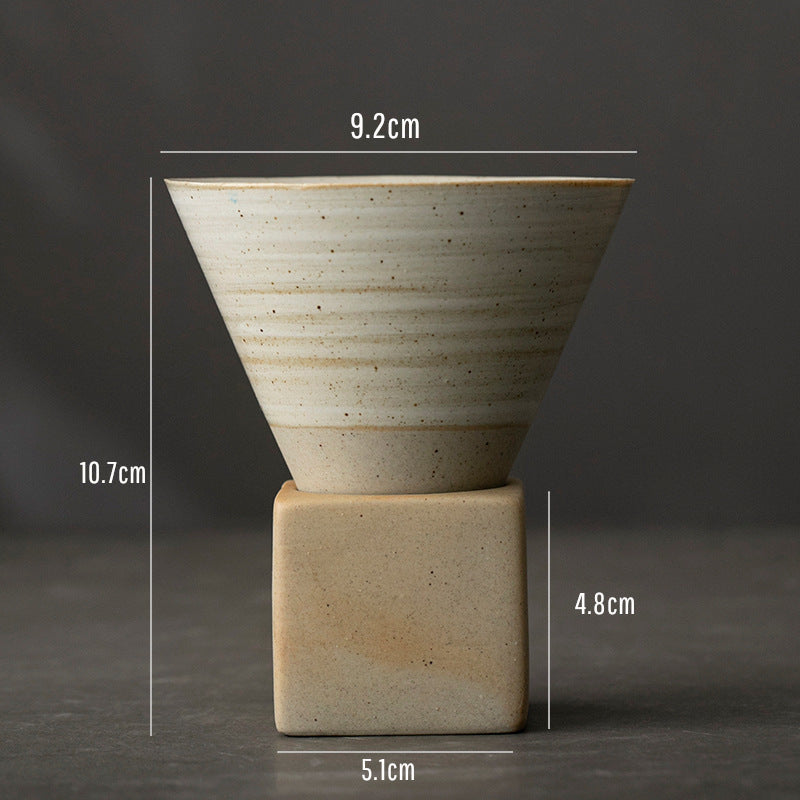 White Cone Type Ceramic Coffee Cup -- 150ML