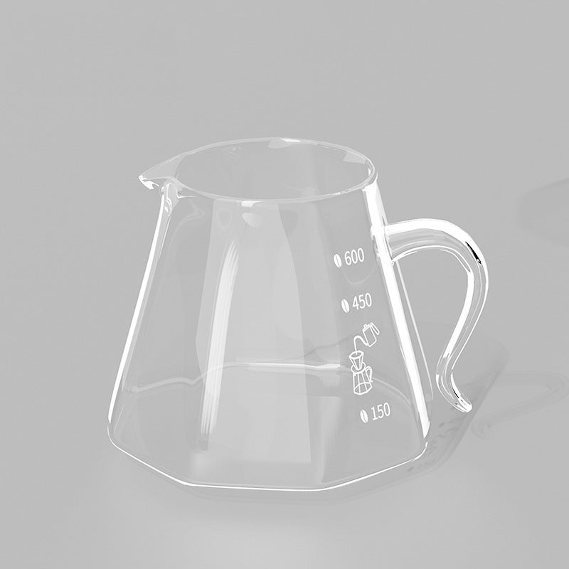 V60 Glass Coffee Range Server -- Octagon Design 600ML