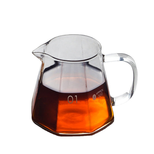 V60 Glass Coffee Range Server --  Octagon Design 450M