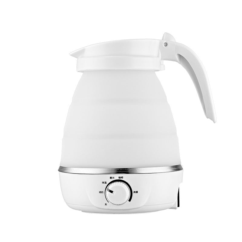 600ml Portable Travel Electric Kettle Foldable Silicone hot water kettle White