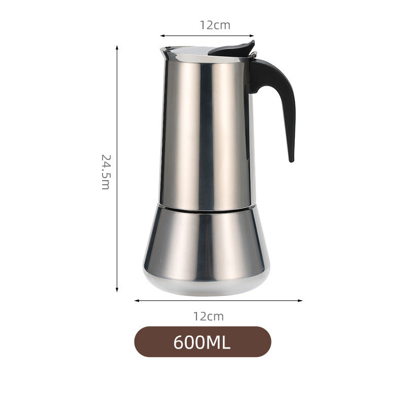 Stovetop Moka Pot Coffee Maker Stainless Steel Moka Express Espresso Maker 600ML