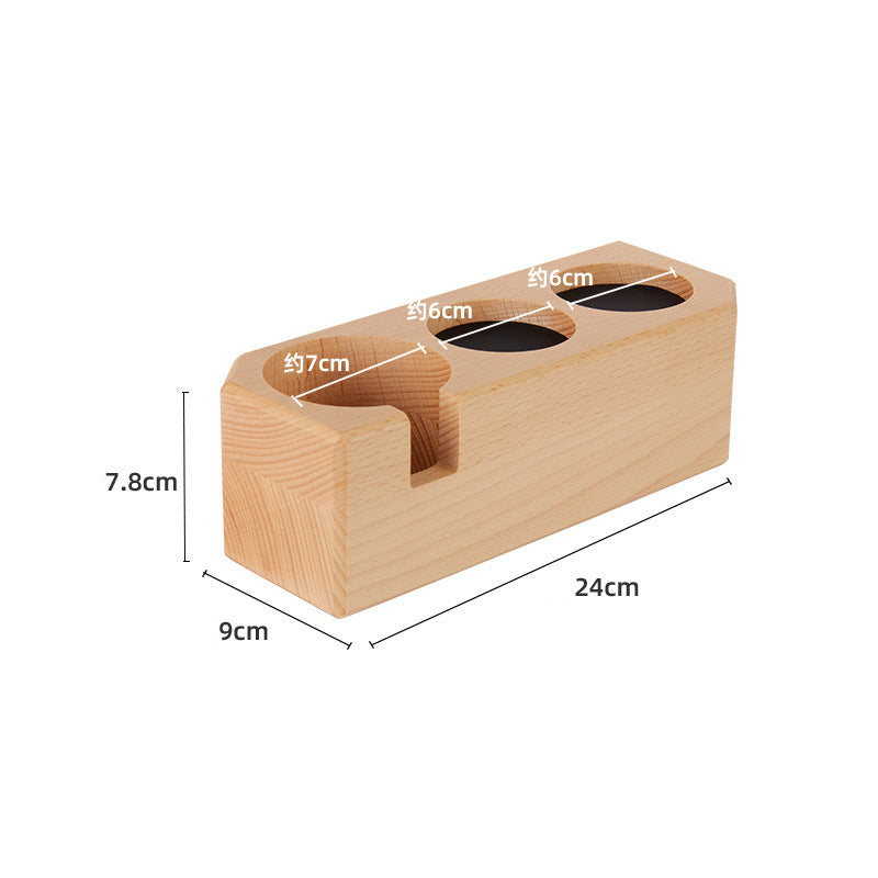 Wooden Coffee Tamper Station and Portafilter Holder for 58MM Birch Wood