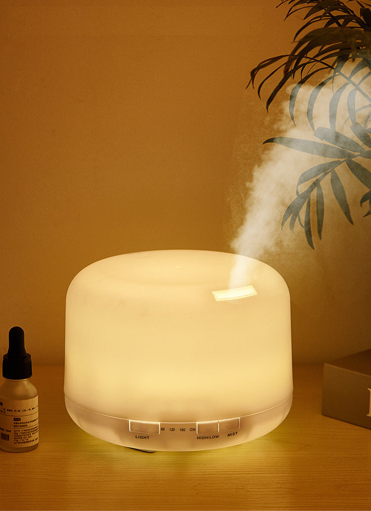 Aroma Diffuser with Remote Control Bluetooth Speaker Nightlight 500ML White