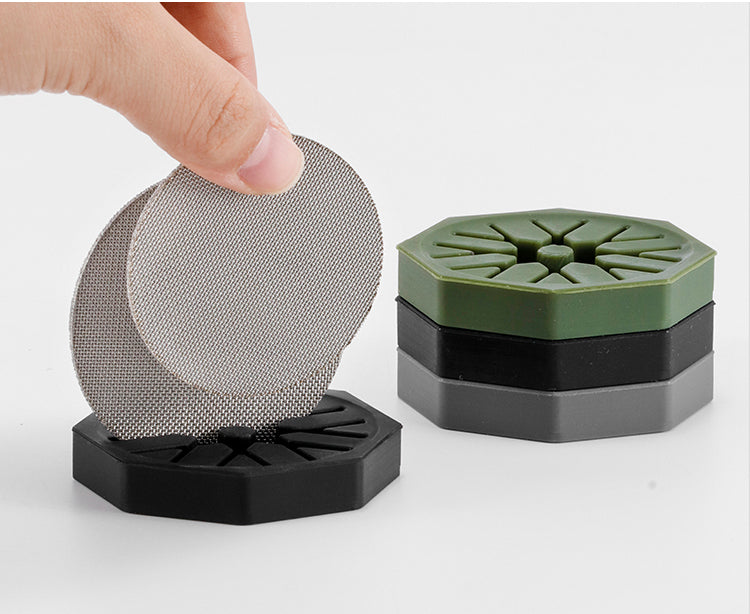 Coffee Puck Screen Holder Silicone Espresso Puck Stand Black