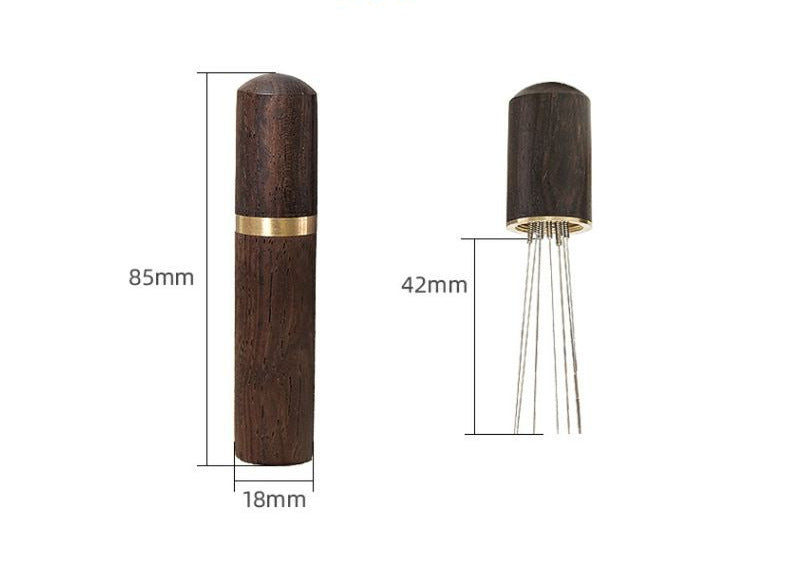 Espresso Coffee Stirrer Coffee Stirring Tool with Coffee Distributor Needle -- Black Rosewood